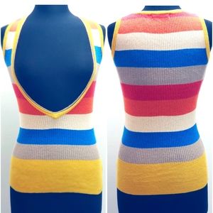 Striped Multi-Colored Sweater Vest